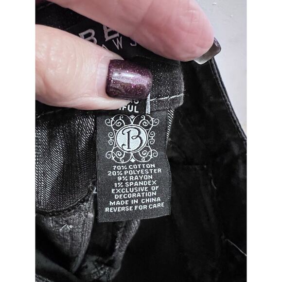 Beau Dawson Black Skinny Jeans Sz 8P - Picture 4 of 6